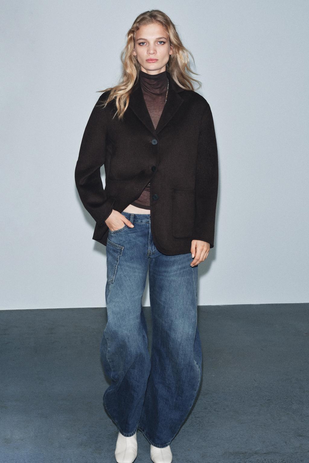 МИНИМАЛИСТИЧНЫЙ БЛЕЙЗЕР ИЗ СМЕСОВОЙ ШЕРСТИ — ZW COLLECTION