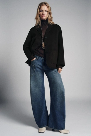 Минималистичный блейзер из смесовой шерсти — ZW COLLECTION- Заказать в России