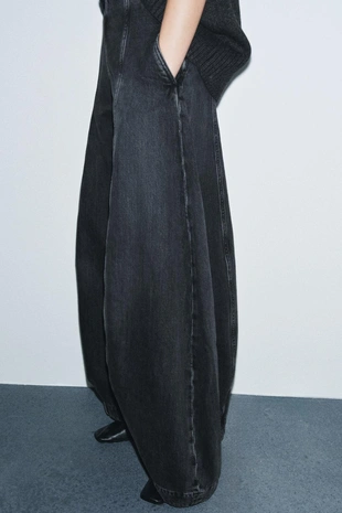 Купить Zara Джинсы BALLOON с высокой посадкой — ZW COLLECTION