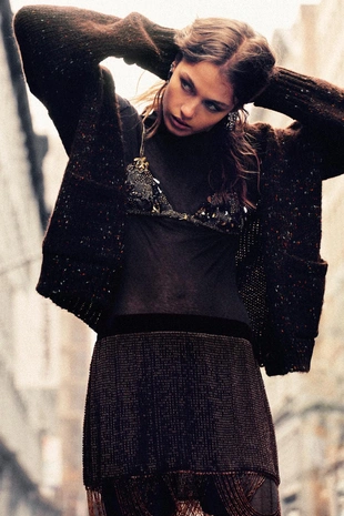 Купить Zara Кардиган оверсайз в рубчик