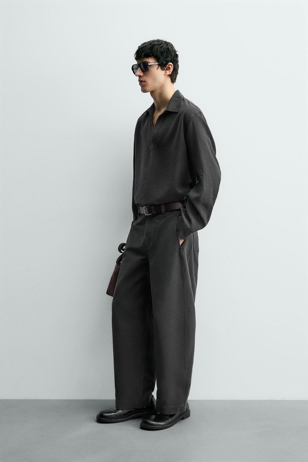 ПОЛО ИЗ СТРУЯЩЕЙСЯ ТКАНИ