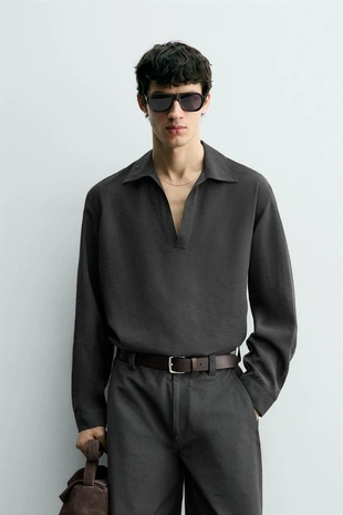 Купить Zara Поло из струящейся ткани