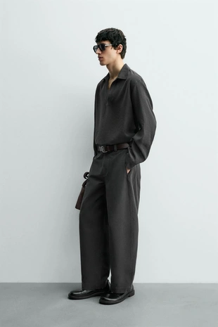 Поло из струящейся ткани- Заказать в России