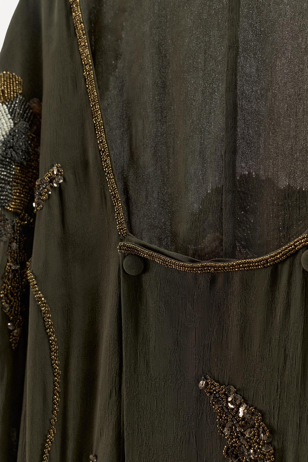 ЖАККАРДОВОЕ ПЛАТЬЕ С ВЫШИВКОЙ И БУСИНАМИ — LIMITED EDITION