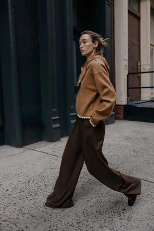 Вязаный джерси с банданой и кружевом- Заказать в России