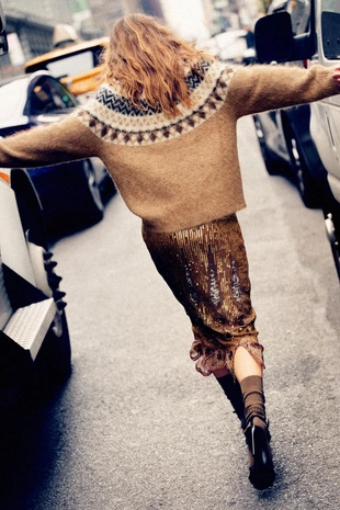 Джемпер из альпаки с жаккардовым узором- Заказать в России