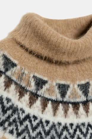 Джемпер из альпаки с жаккардовым узором- Заказать в России