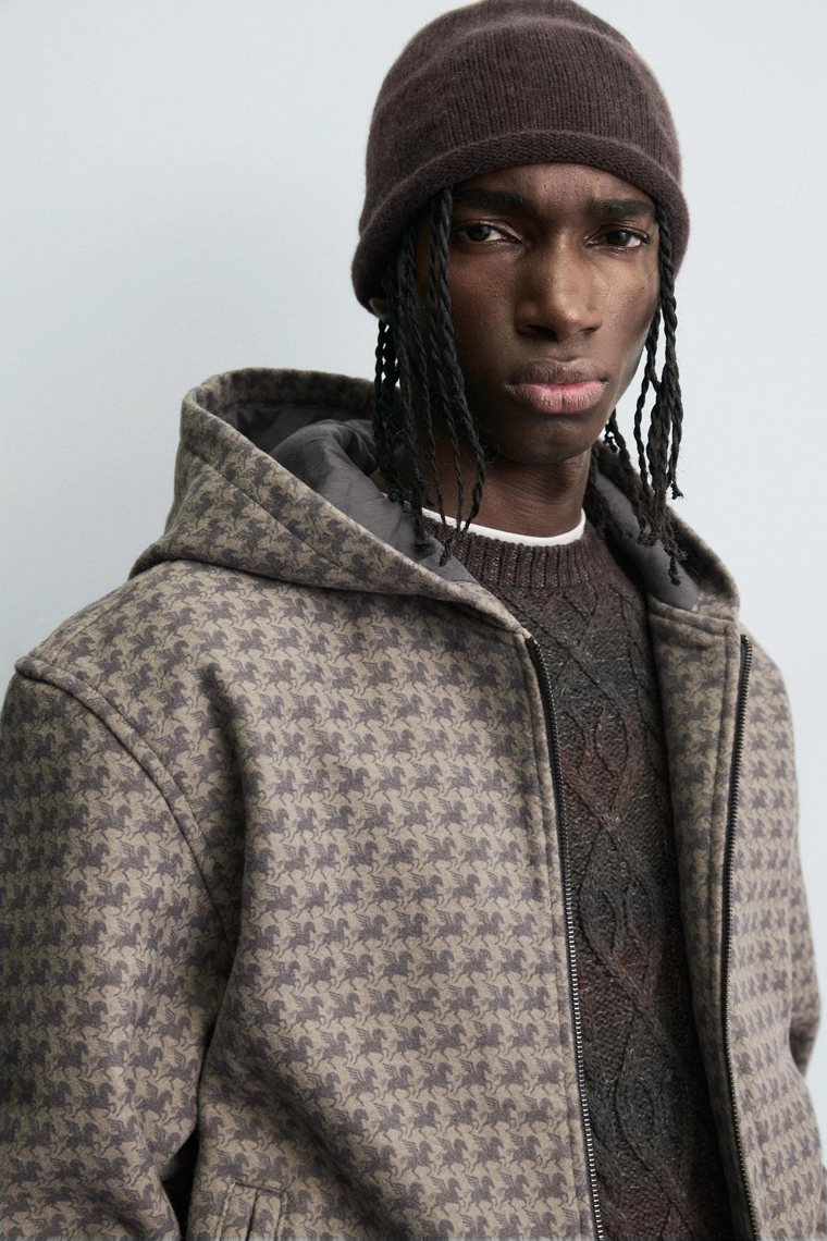 Куртка-худи с принтом лошадей