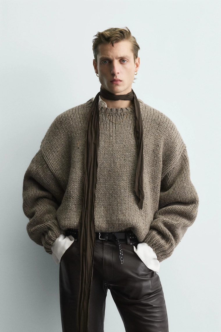 Свитер из структурной шерсти