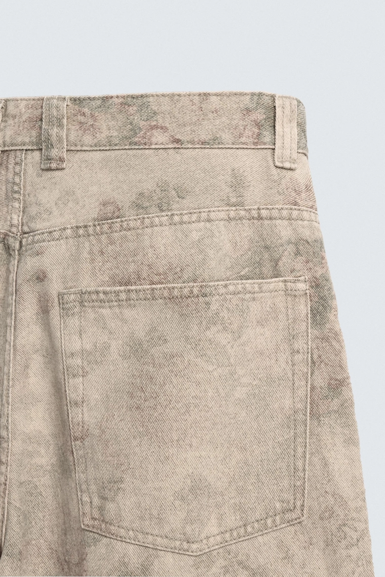 Абстрактные принтованные брюки свободного кроя