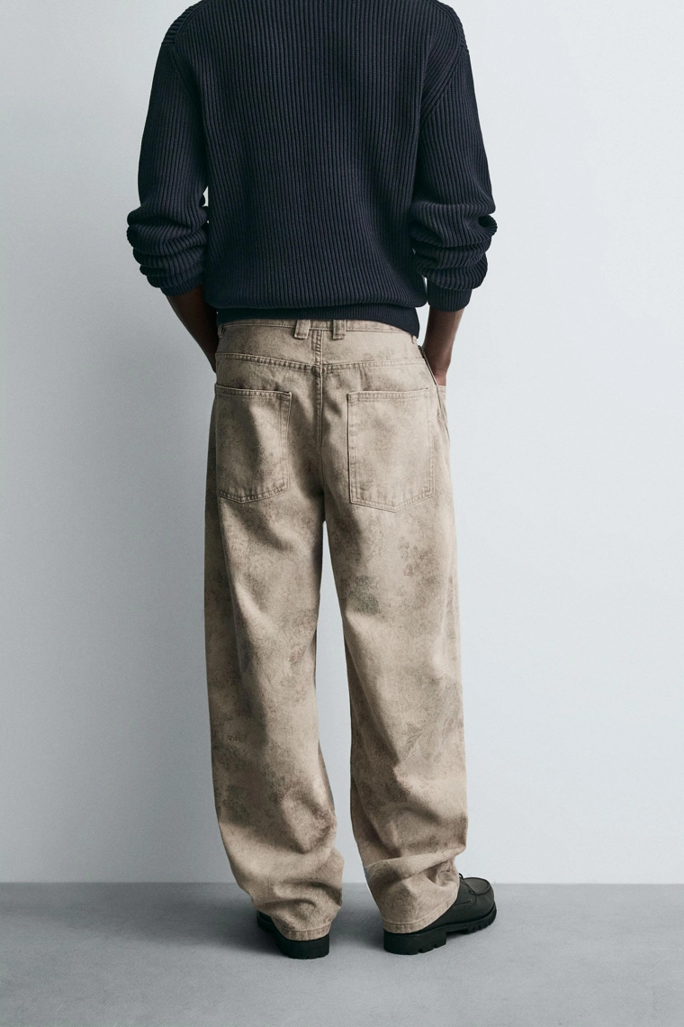 Абстрактные принтованные брюки свободного кроя