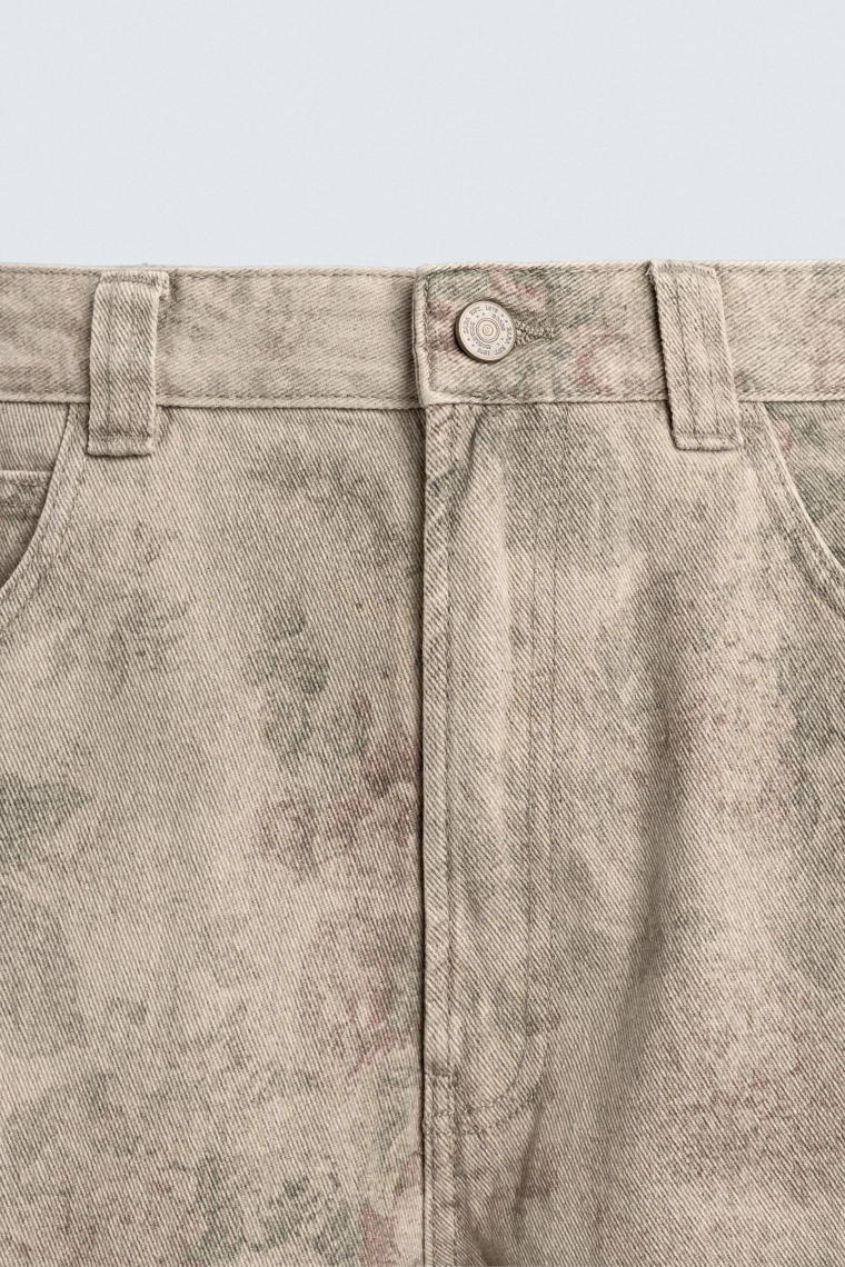 Абстрактные принтованные брюки свободного кроя