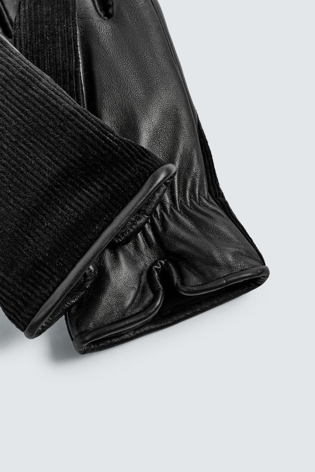 ПЕРЧАТКИ КОМБИНИРОВАННЫЕ КОЖА/ВЕЛЬВЕТ