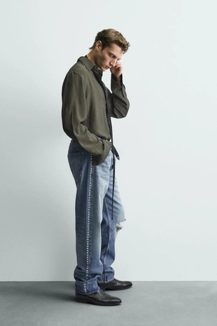 Рубашка с вышивкой и стразами LIMITED EDITION- Заказать в России