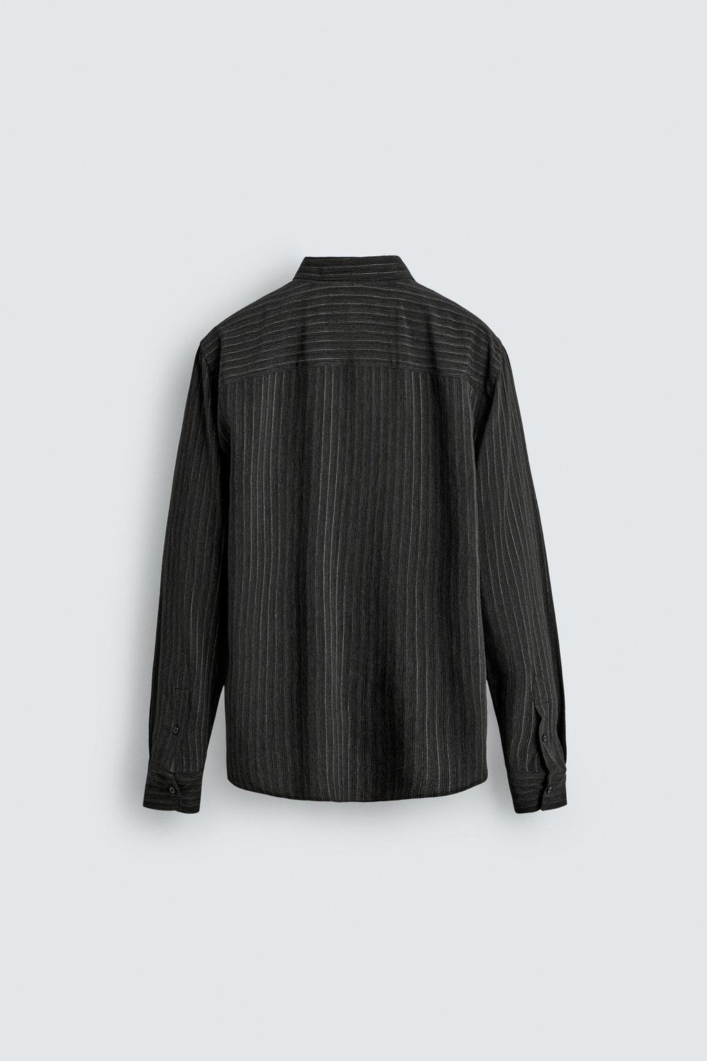 РУБАШКА СТРУЯЩЕГОСЯ ПОКРОЯ В ПОЛОСКУ С БЛЕСКОМ LIMITED EDITION