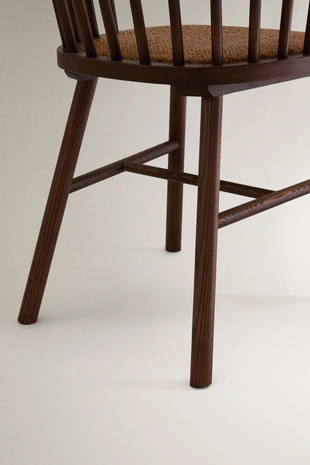 Кресло из ясеня и ротанга