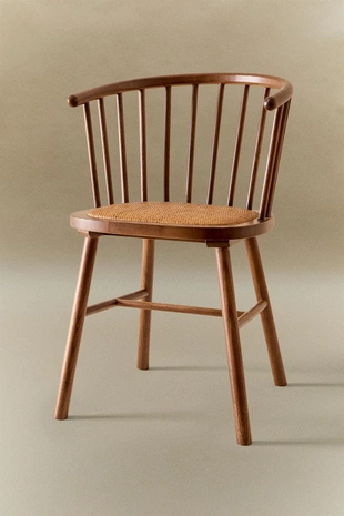 Кресло из ясеня и ротанга- Заказать в России