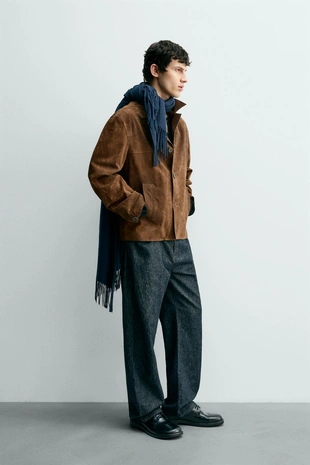 Куртка-рубашка из замши- Заказать в России