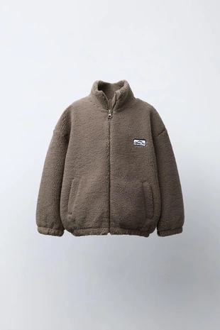 Куртка из искусственной овчины с вышивкой- Заказать в России