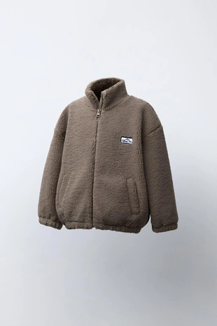 Куртка из искусственной овчины с вышивкой- Заказать в России