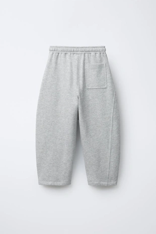 Брюки BARREL из мягкой ткани с нашивкой- Заказать в России