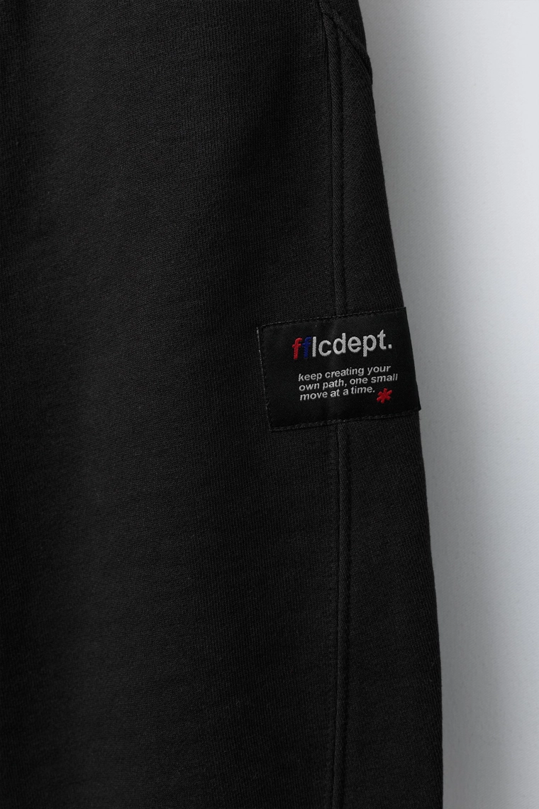 Плюшевые брюки баррель с ярлыком