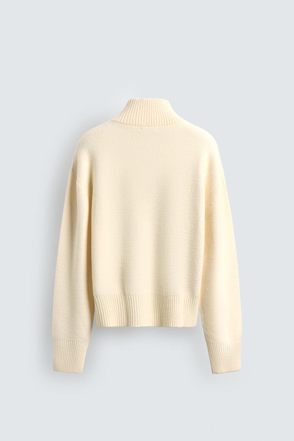 СВИТЕР ГЕОМЕТРИЧЕСКОГО КРОЯ С ТЕКСТУРОЙ