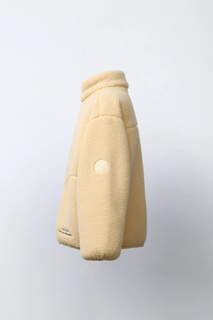 Yellow | 4323/761/300 - Zara Толстовка из искусственной овчины на молнии