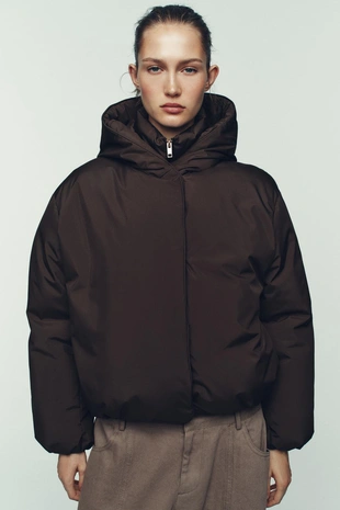 Стеганый анорак с капюшоном WATER REPELLENT WINDPROOF- Заказать в России