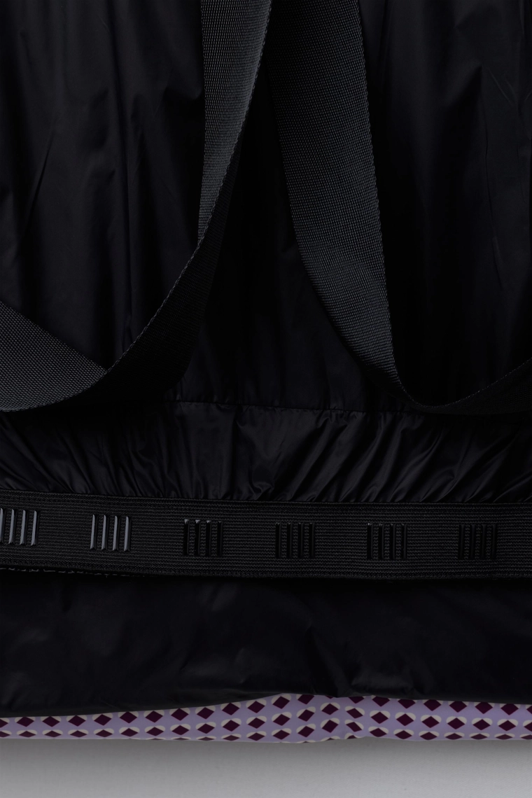 Пуховик zara с реcco® system ski collection, геометрический принт, 80% пуха и 20% перьев, водонепроницаемый и ветрозащитный