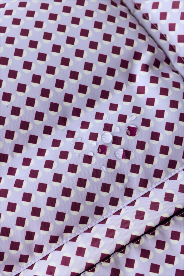 Пуховик zara с реcco® system ski collection, геометрический принт, 80% пуха и 20% перьев, водонепроницаемый и ветрозащитный