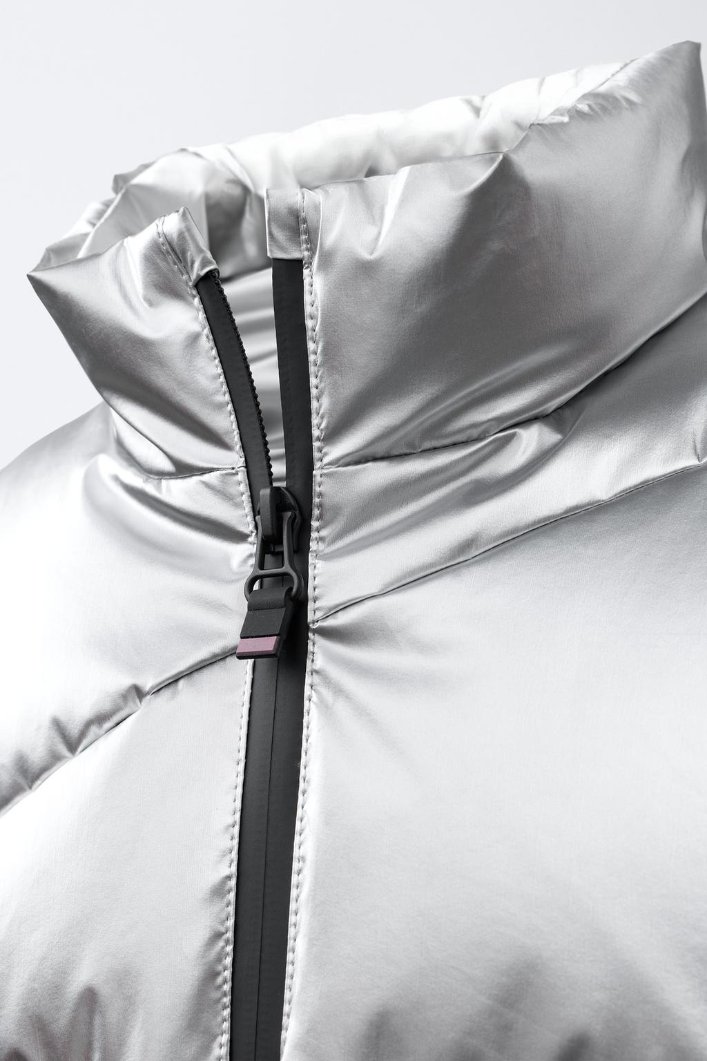 Пуховик с металлическим блеском, водоотталкивающий и ветрозащитный, коллекция лыжной экипировки с системой recco®