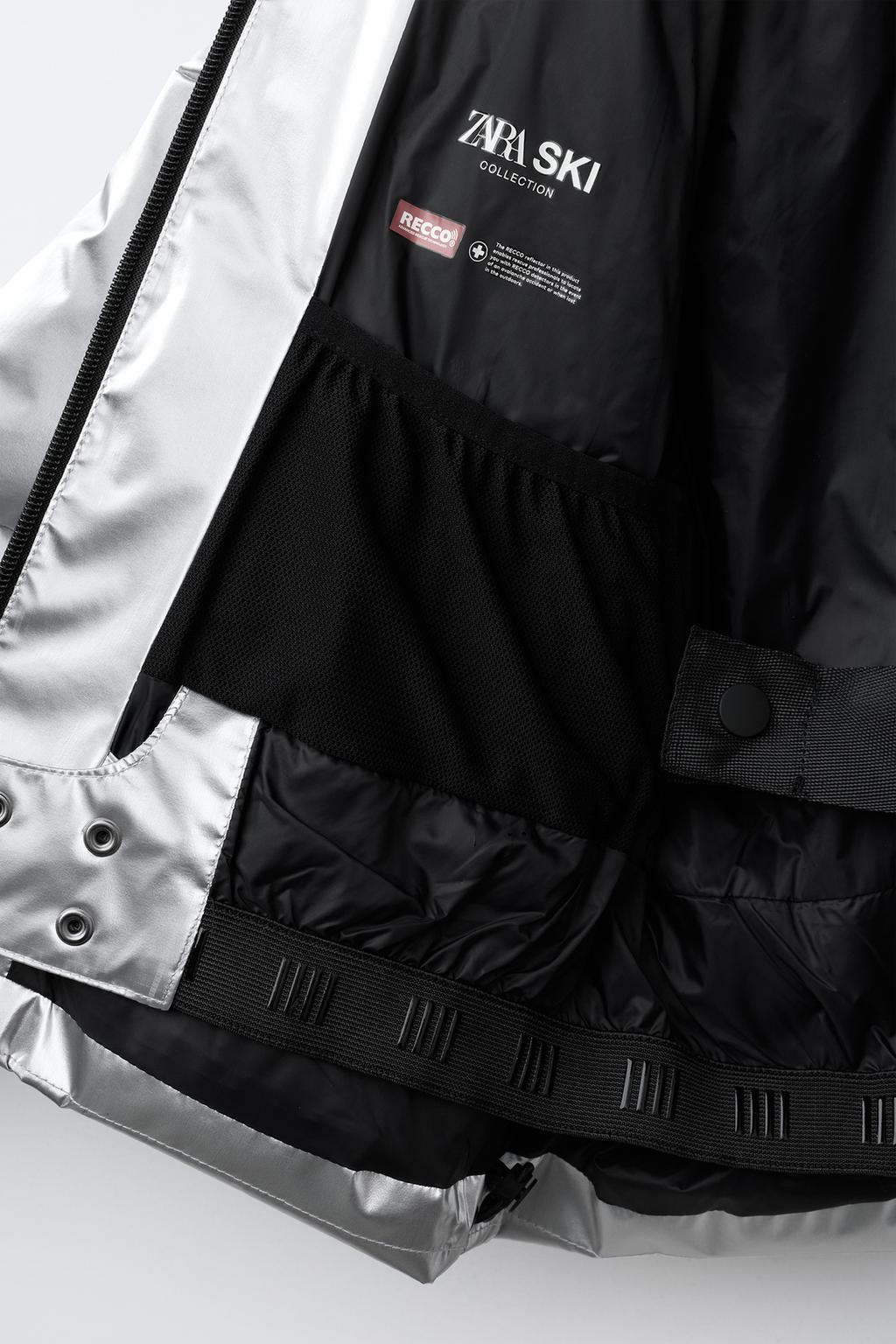 Пуховик с металлическим блеском, водоотталкивающий и ветрозащитный, коллекция лыжной экипировки с системой recco®