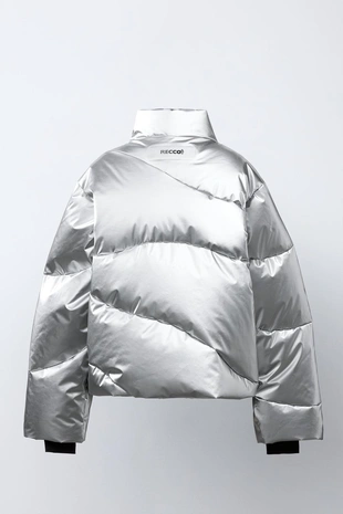 Пуховик с металлическим блеском, водоотталкивающий и ветрозащитный, коллекция лыжной экипировки с системой RECCO®- Заказать в России