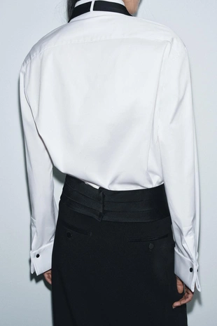 White | 9915/615/250 - Zara Рубашка-смокинг ZW LIMITED EDITION