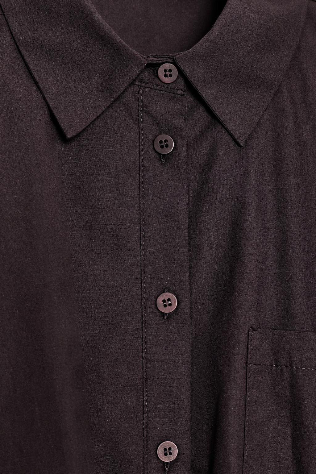 КОРОТКАЯ РУБАШКА-ШАР ИЗ ПОПЛИНА