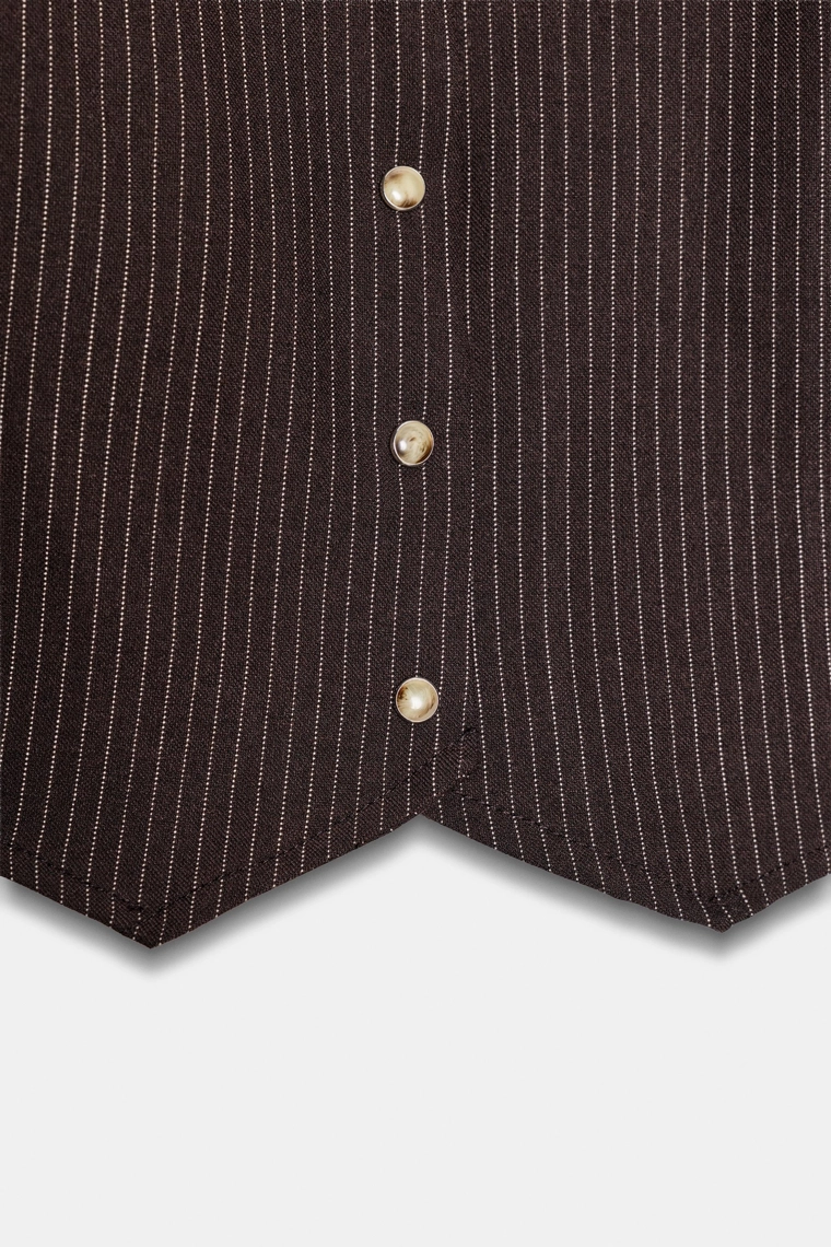 Рубашка в полоску с плечевыми накладками zara cropped