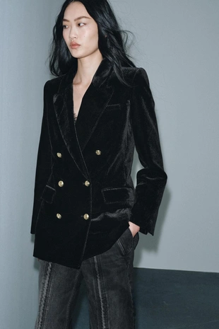 Бархатный блейзер — ZW COLLECTION LIMITED EDITION- Заказать в России