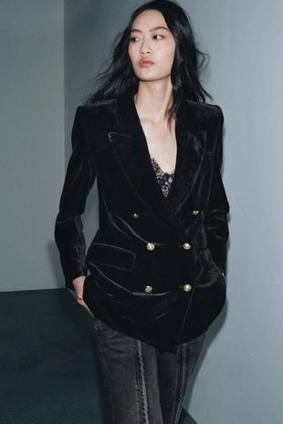 Бархатный блейзер — ZW COLLECTION LIMITED EDITION- Заказать в России