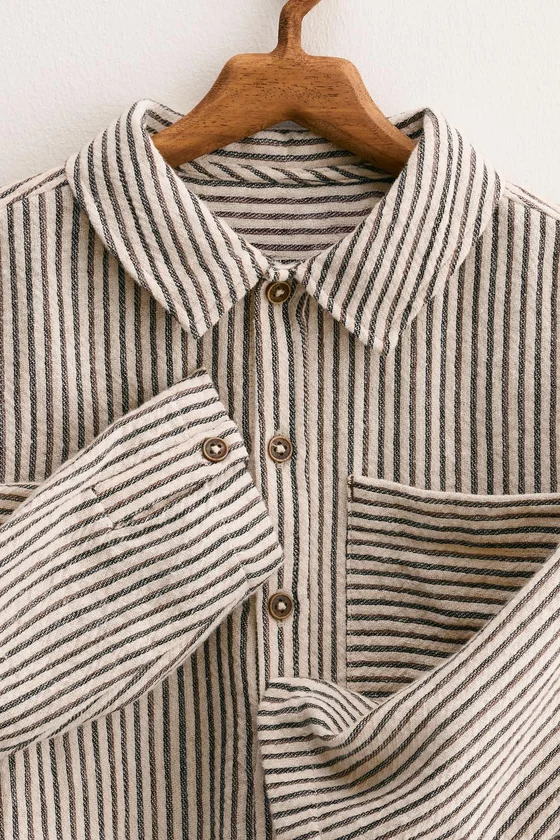 Zara «Timeless» - РУБАШКА В ПОЛОСКУ