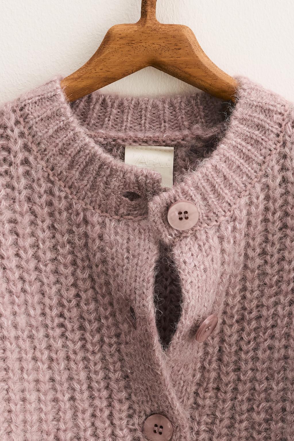 ZARA TIMELESS - КАРДИГАН КРУПНОЙ ВЯЗКИ С ШЕРСТЬЮ