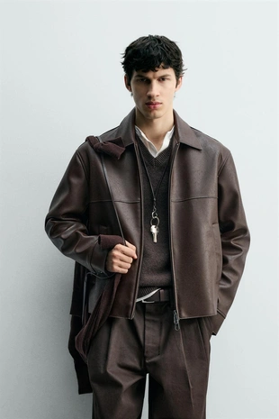 Куртка из искусственной кожи