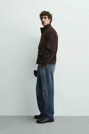 Куртка из кожи спилка- Заказать в России