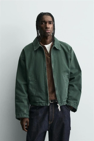 Укороченная джинсовая куртка- Заказать в России