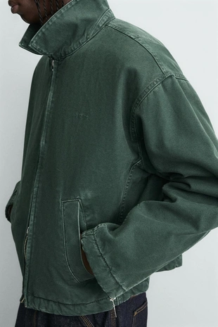 Укороченная джинсовая куртка- Заказать в России