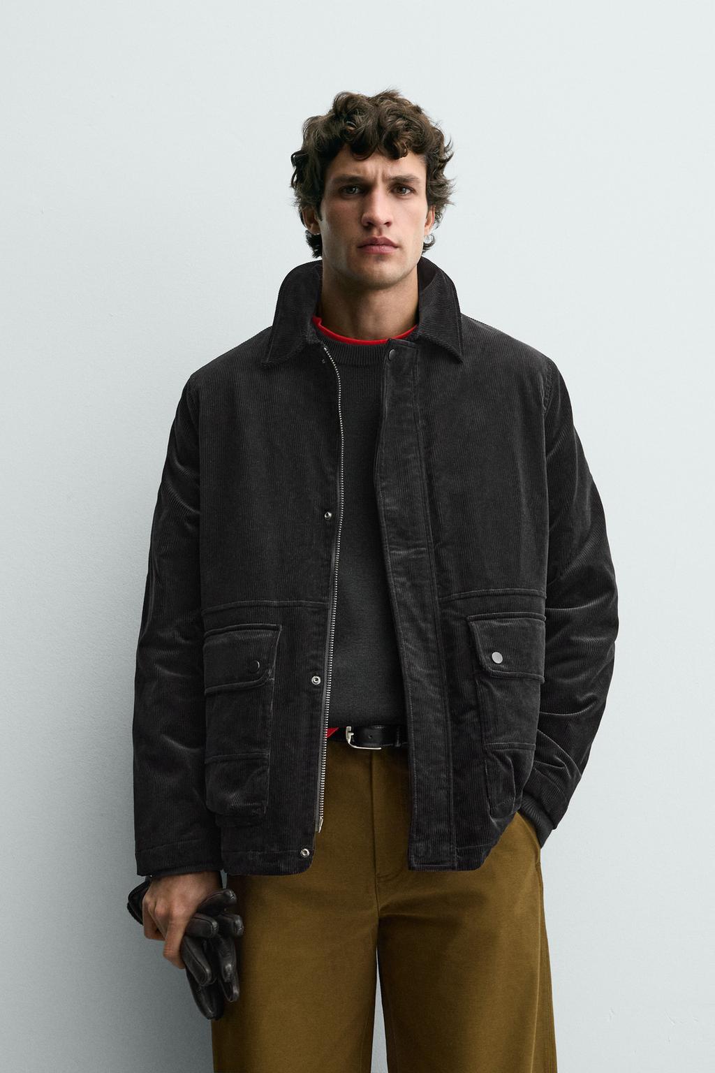 ВЕЛЬВЕТОВАЯ КУРТКА С КАРМАНАМИ