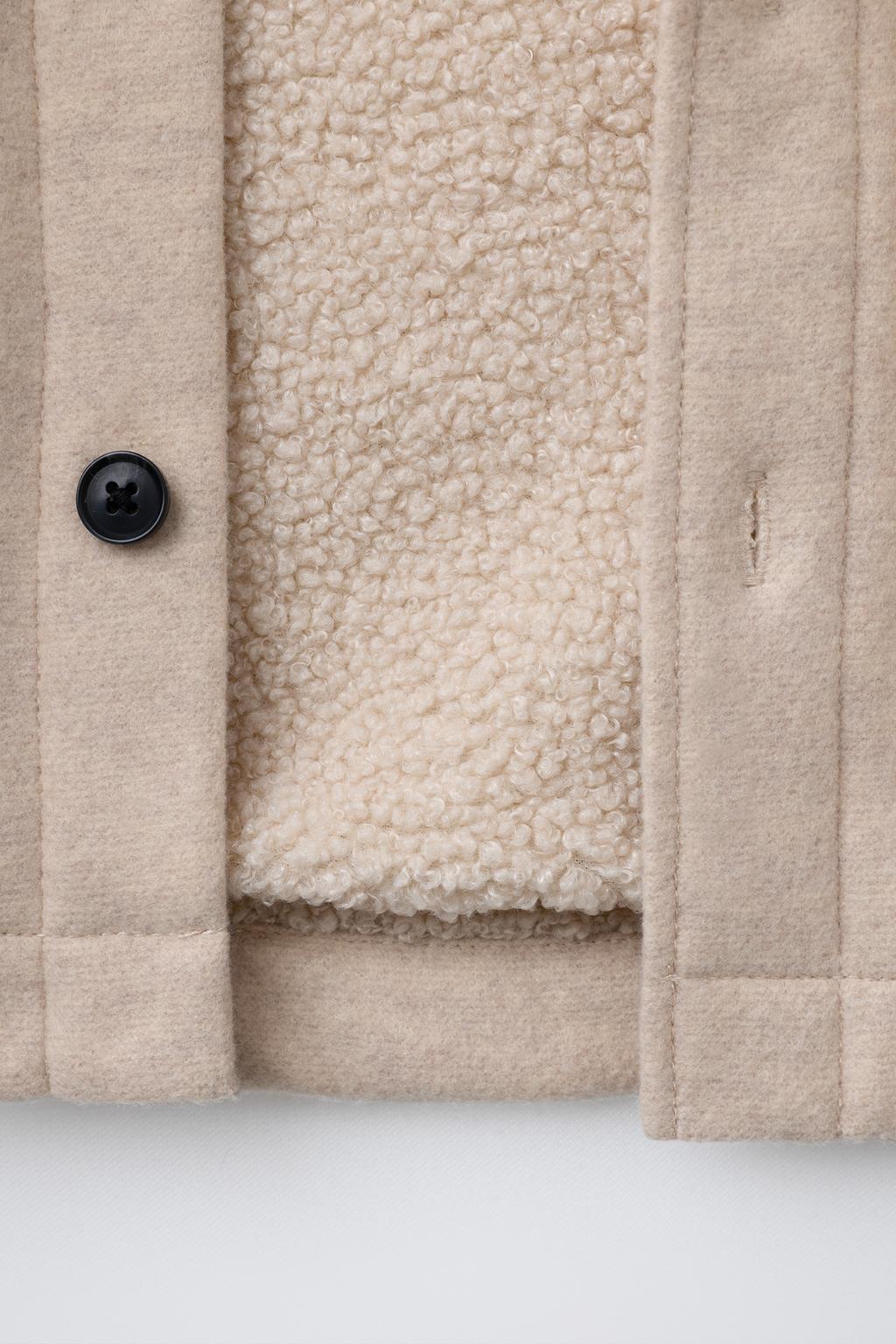 ФЛАНЕЛЕВАЯ КУРТКА-РУБАШКА С ИСКУССТВЕННОЙ ОВЧИНОЙ