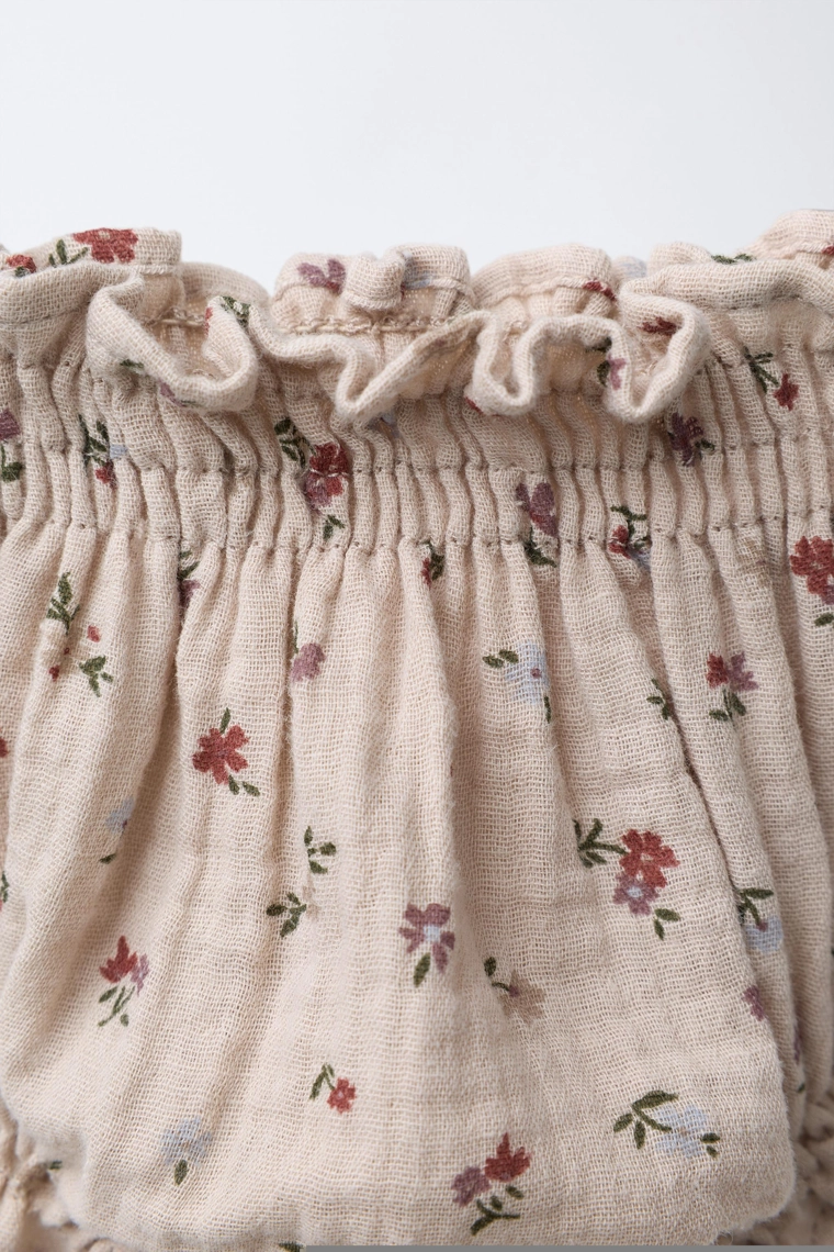 Хлопковые трусики с цветочным узором