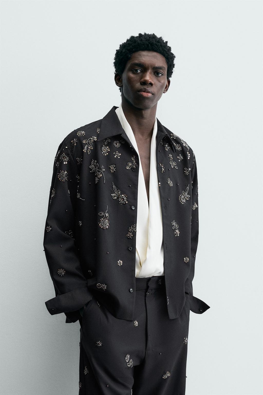 Рубашка с пайетками limited edition