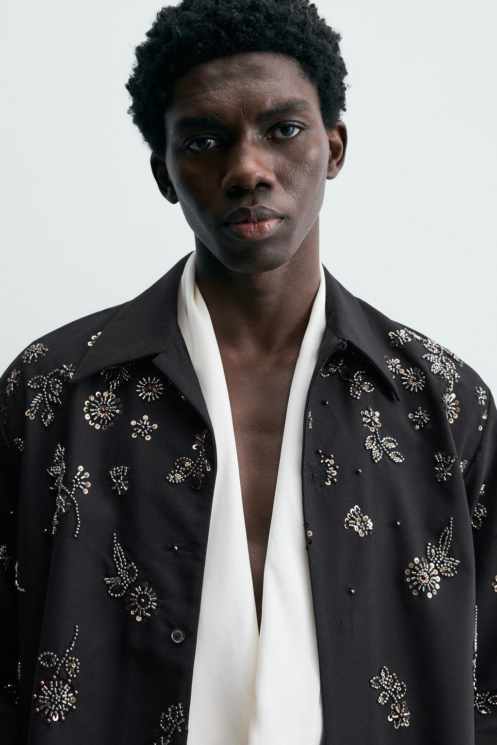 Рубашка с пайетками limited edition